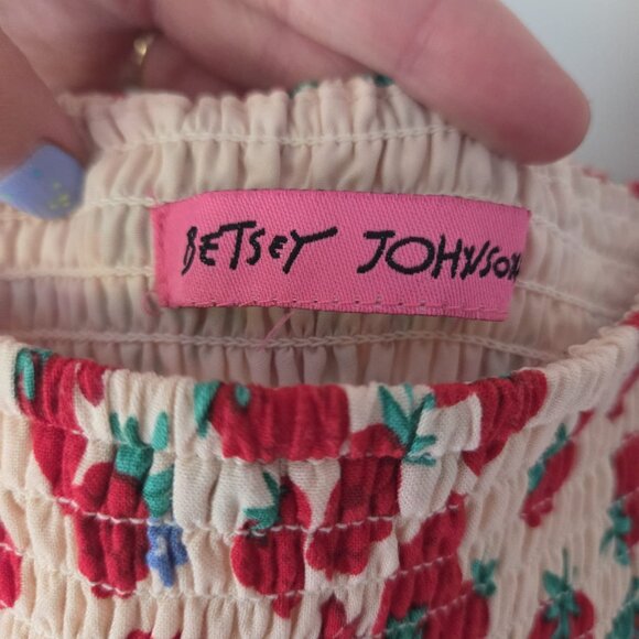 Betsey Johnson Red and White Floral Maxi Dress - Picture 8 of 13